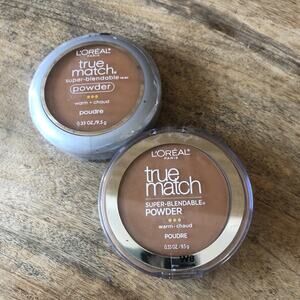(2) L'Oreal W8 Warm Creme Cafe True Match Super-Blendable Pressed Powder